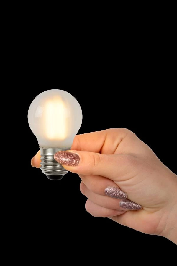 Lucide G45 - Glühfadenlampe - Ø 4,5 cm - LED Dim. - E27 - 1x4W 2700K - Matte - Atmosphäre 1